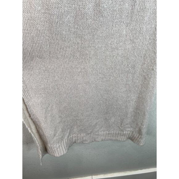 Saks Fifth Avenue Women Cowl Neck Open Side Tunic Sweater Vest Beige‎ S Capsule - Picture 12 of 16